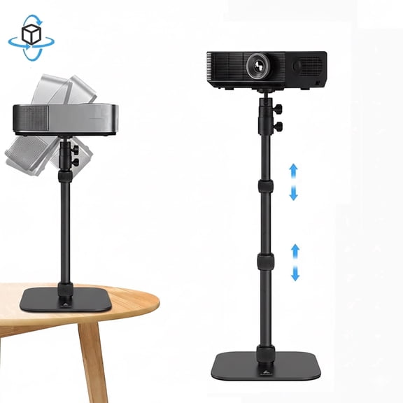 AILIGHT Universal Projector Stand with Height Adjustable 17.5-35.5 inch, 360° Rotatable Projector Floor Stand for Home & Office & Outdoor