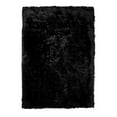 Ailis Faux Sheepskin Fur Area Rug Black Rectangular 5x3