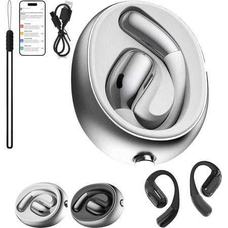 Ailsion Translation Ear Buds, Ailsion Ai Translation Open Ear Earbuds, Translator Earbuds Real Time, Supports 144 Languages for Travel Business Learning