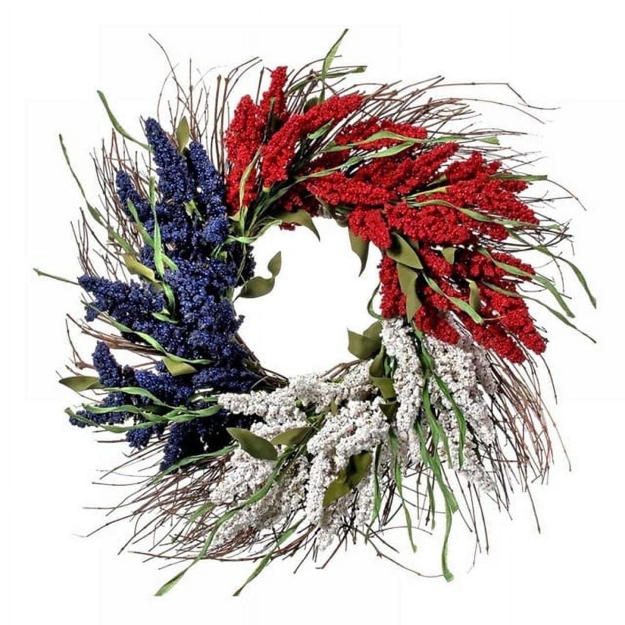 Ailytec Independence Day Wreath, PVC Rattan Multicolor, 18 in