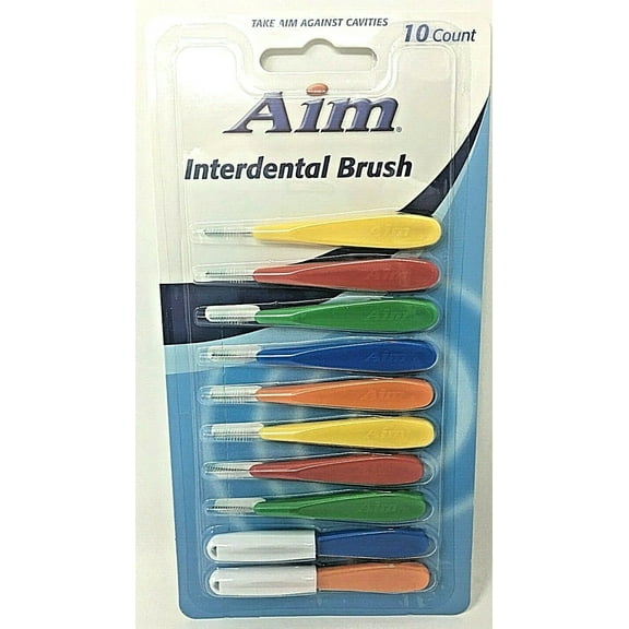 Aim Dental Picks Interdental Brushes, 10 Count Take It Against Cavities