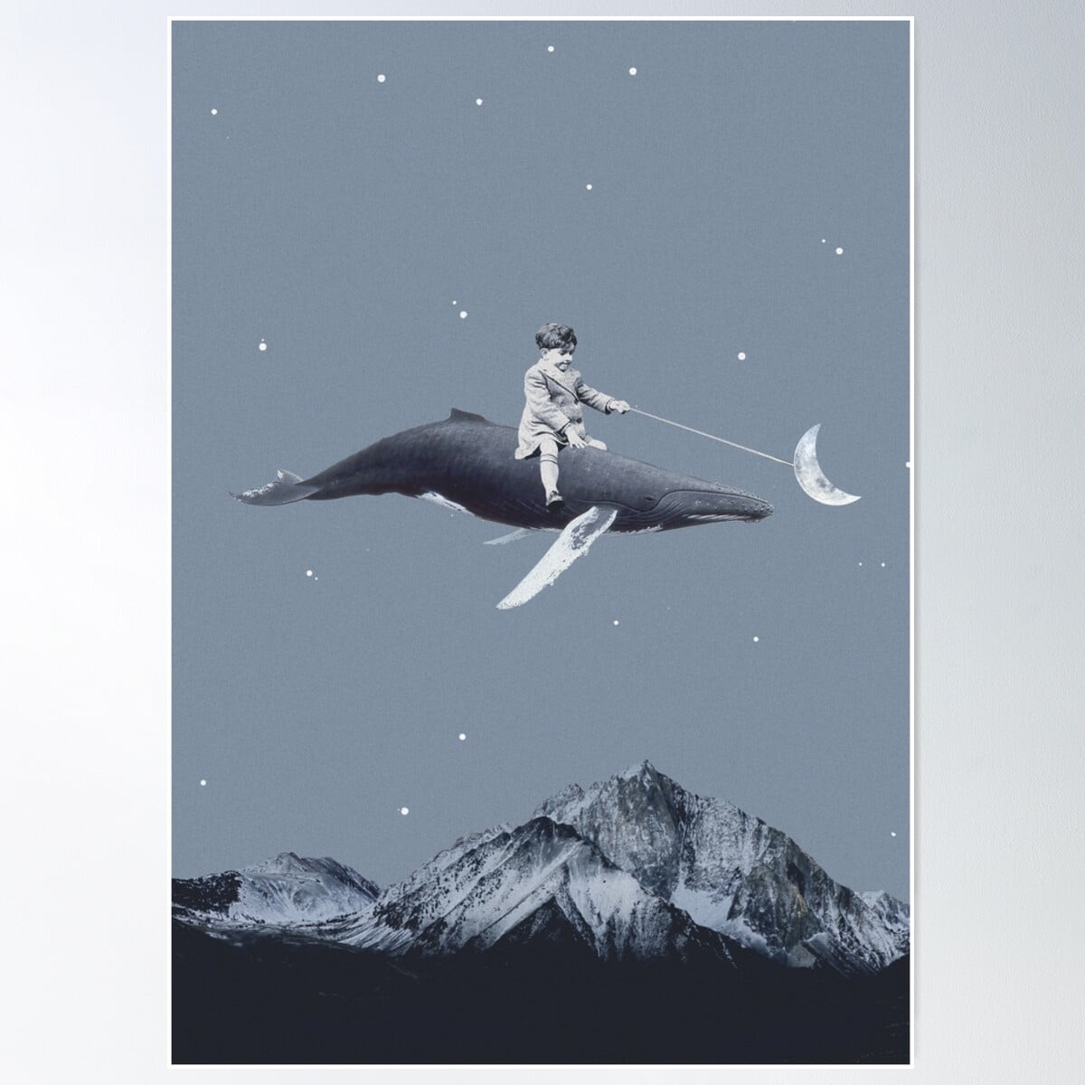 Aim For The Moon Poster Wall Art, Modern Wall Decor For Living Room