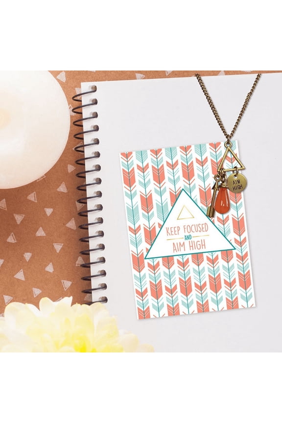 Aim High Arrow Gold Colored Necklace by Lifebeats