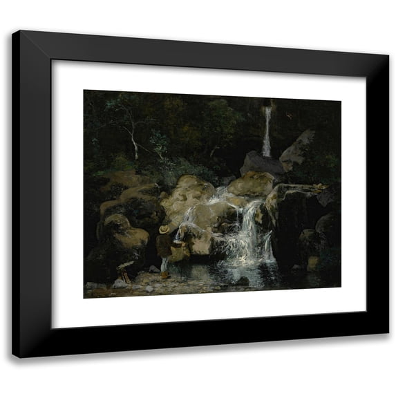 Aimé Perret 14x12 Black Modern Framed Museum Art Print Titled - Tribute to Gustave Courbet