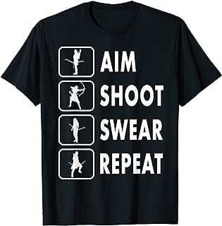 Aim Shoot Swear Repeat Archery Costume Archer Gift Archery T-Shirt ...