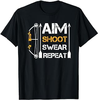Aim Shoot Swear Repeat Archery Gift Hobby T-Shirt - Walmart.com