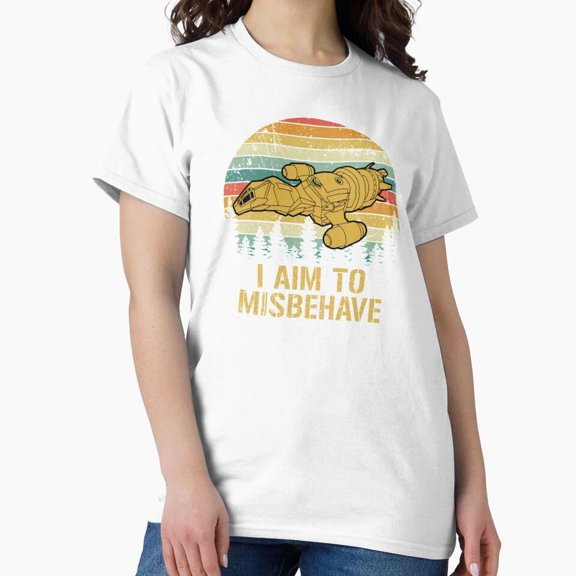 Aim To Misbehave Classic Vintage Retro Movie Tribute Cinema Graphic Art Pop Culture Fan Apparel T-Shirt