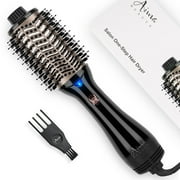 Hair Dryer Brush & Aima Beauty One-Step Volumizer Hot Air Brush, Oval Blow Dryer Brush, Black