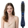 thumbnail image 1 of Hair Dryer and Blow Dryer Brush in one, Aima Beauty 4 in 1 Upgrade Hot Air Brush for Women, Negative ion, Frizz Less, Prussian Blue, 1 of 7