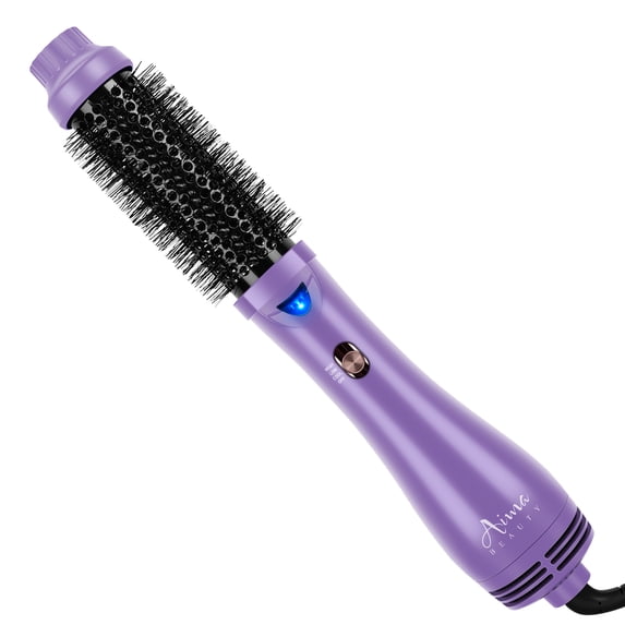 Hair Dryer and Blow Dryer Brush in one, Aima Beauty 4 in 1 Upgrade Hot Air Brush for Women, Negative ion, Frizz Less, Purple