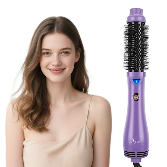 Hair Dryer and Blow Dryer Brush in one, Aima Beauty 4 in 1 Upgrade Hot Air Brush for Women, Negative ion, Frizz Less,  Purple