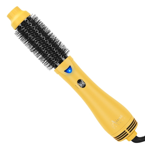 Hair Dryer and Blow Dryer Brush in one, Aima Beauty 4 in 1 Upgrade Hot Air Brush for Women, Negative ion, Frizz Less, Yellow
