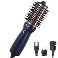 thumbnail image 1 of Dual Voltage Travel Hair Dryer Brush, Aima Beauty 4 in 1 Hot Air Comb for Hair Styling, 2.3 Inch Ionic Blow Dryer Brush, The Perfect Styling Tool for Travel & Home Use, Prussian Blue, 1 of 7