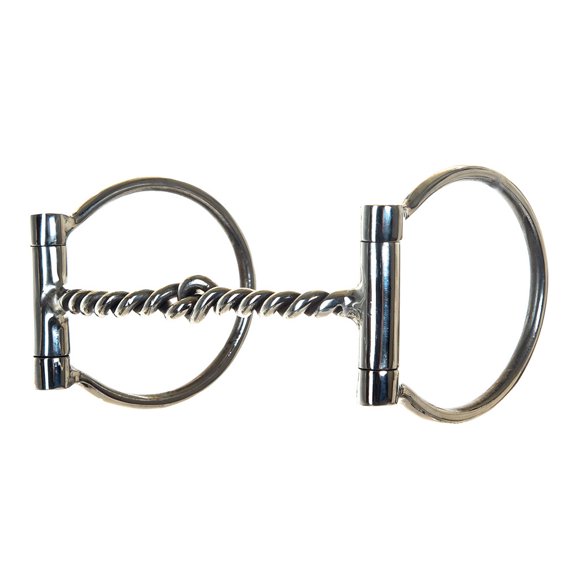 Aime Imports Offset Twisted Wire D-Ring Snaffle Bit(5)