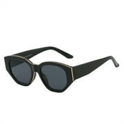 Piranha Eyewear Aimee Retro Black and Gold Hybrid Cat Eye Sunglasses for Women