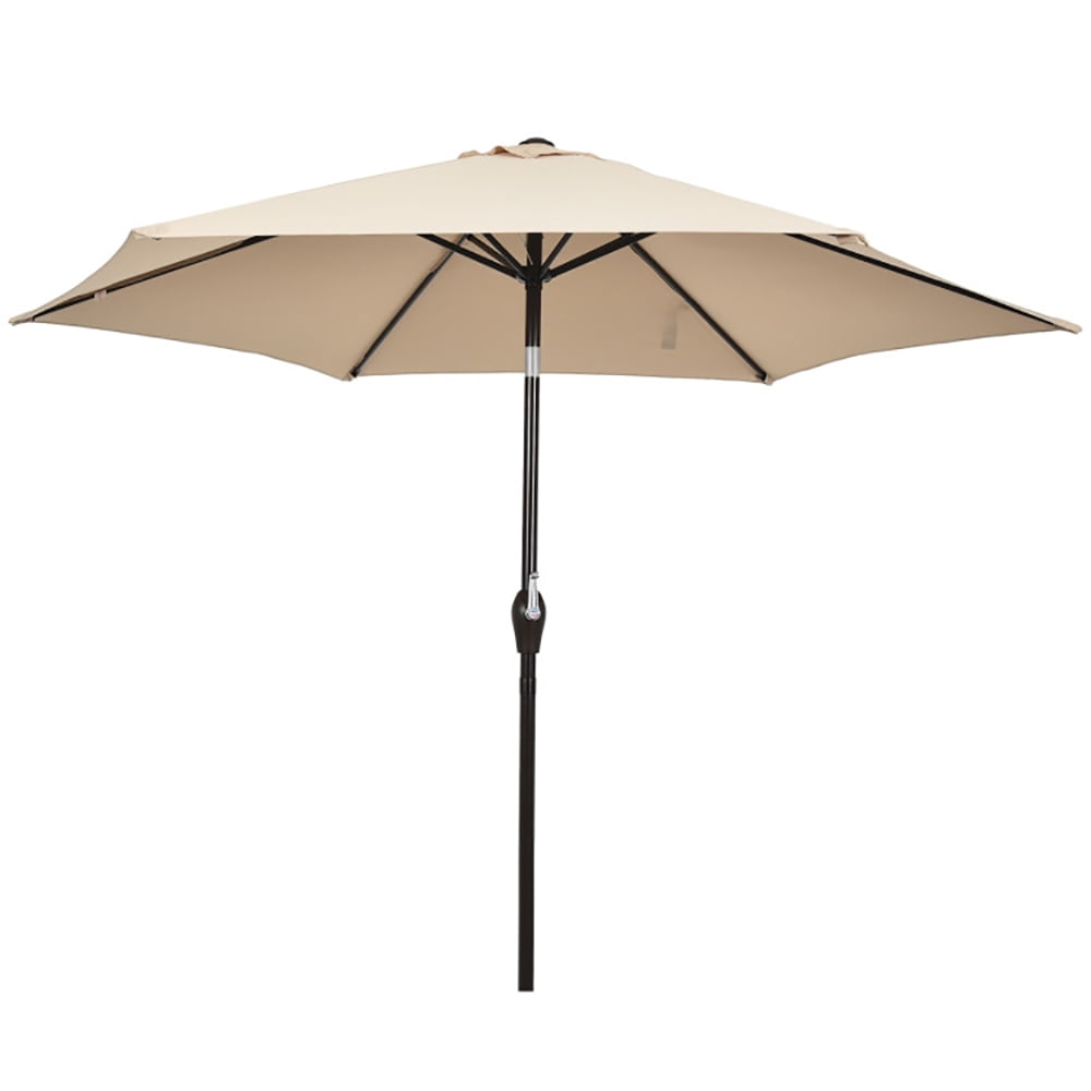 Aimee Lii 10 Feet Outdoor Patio Umbrella with Tilt Adjustment and Crank, Sunbrella Patio Umbrellas, Beige Aimee Lii 10 Feet Outdoor Patio Umbrella with Tilt Adjustment and Crank, Sunbrella Patio Umbrellas, Beige