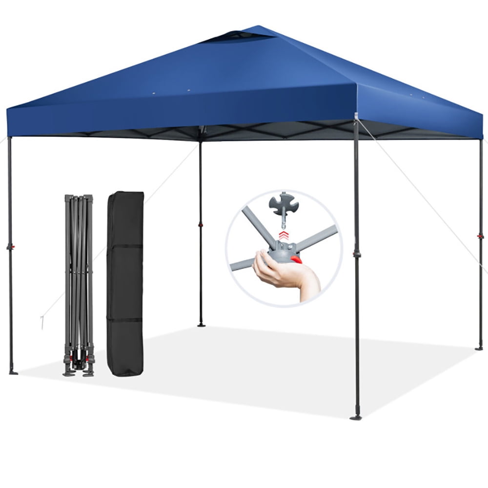 Aimee Lii 10 x 10 Feet Foldable Outdoor Instant Pop-up Canopy with Carry Bag, Backyard Canopy Gazebo for Party Camping BBQ Events, Blue Aimee Lii 10 x 10 Feet Foldable Outdoor Instant Pop-up Canopy with Carry Bag, Backyard Canopy Gazebo for Party Camping BBQ Events, Blue