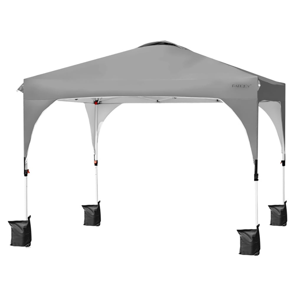 Aimee Lii 10 x 10 Feet Outdoor Pop-up Camping Canopy Tent with Roller Bag, Backyard Canopy Gazebo, Gray Aimee Lii 10 x 10 Feet Outdoor Pop-up Camping Canopy Tent with Roller Bag, Backyard Canopy Gazebo, Gray
