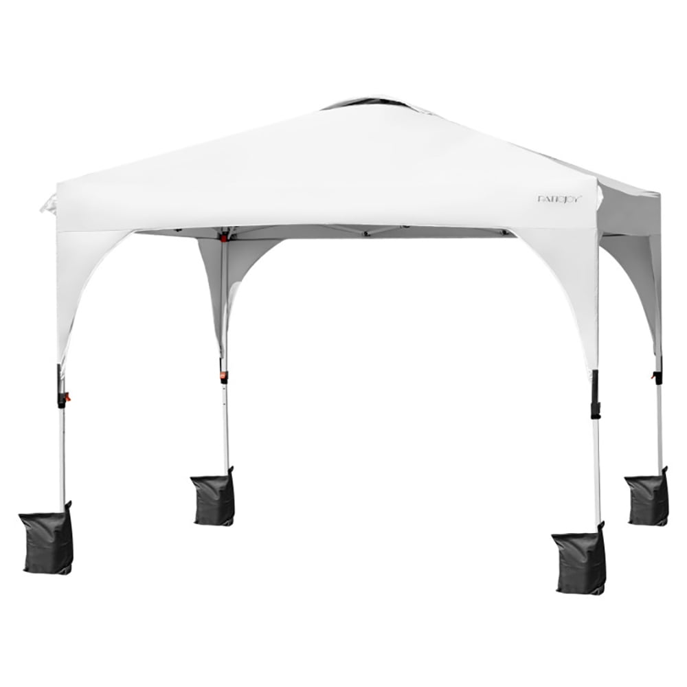 Aimee Lii 10 x 10 Feet Outdoor Pop-up Camping Canopy Tent with Roller Bag, Backyard Canopy Gazebo, White Aimee Lii 10 x 10 Feet Outdoor Pop-up Camping Canopy Tent with Roller Bag, Backyard Canopy Gazebo, White