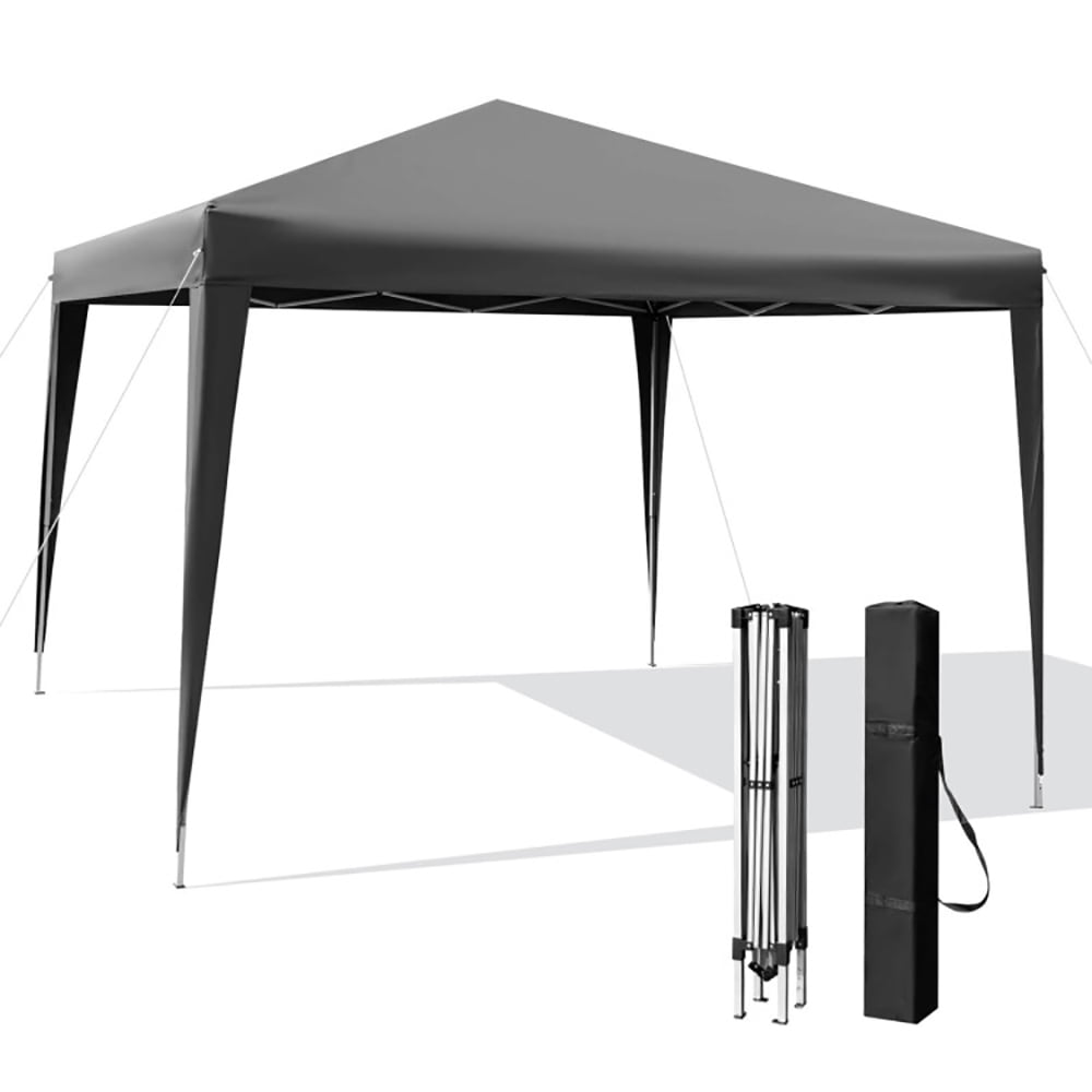 Aimee Lii 10 x 10 Feet Outdoor Pop-up Patio Canopy for Beach and Camp, Outdoor Patio Awnings for Party BBQ Events, Gray