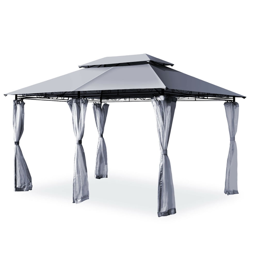 Aimee Lii 10 x 13 Feet Tent Canopy Shelter with Removable Netting Sidewall, Backyard Canopy Gazebo for Party Wedding BBQ Events, Gray