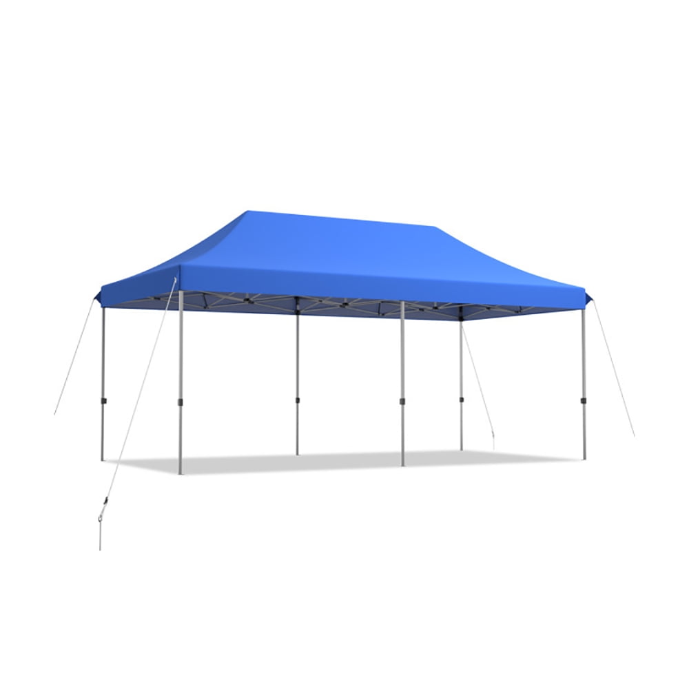 Aimee Lii 10 x 20 Feet Adjustable Folding Heavy Duty Sun Shelter with Carrying Bag, Backyard Canopy Gazebo, Blue