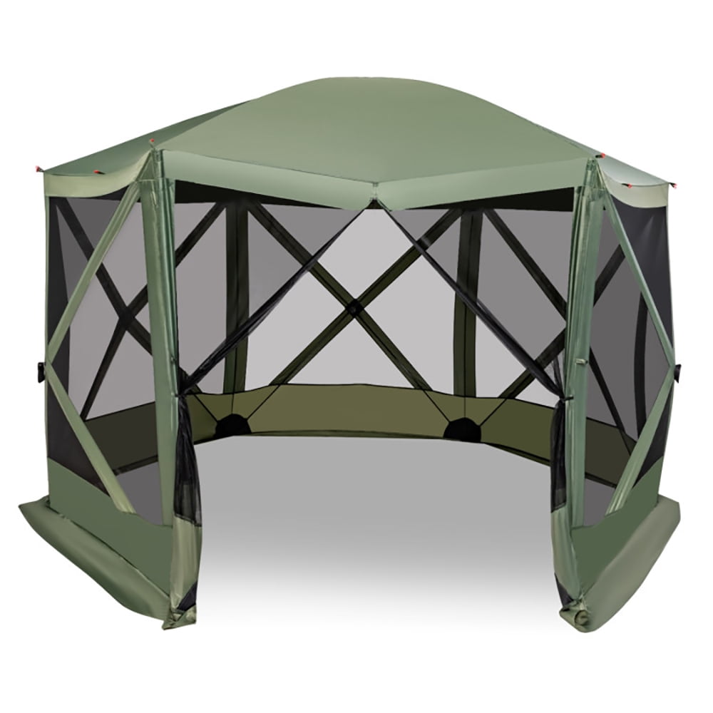 Aimee Lii 11.5 X 11.5 FT Pop-Up Screen House Tent with Portable Carrying Bag, Oversize Privacy Tent, Easy Set Up Privacy Shelter, Green