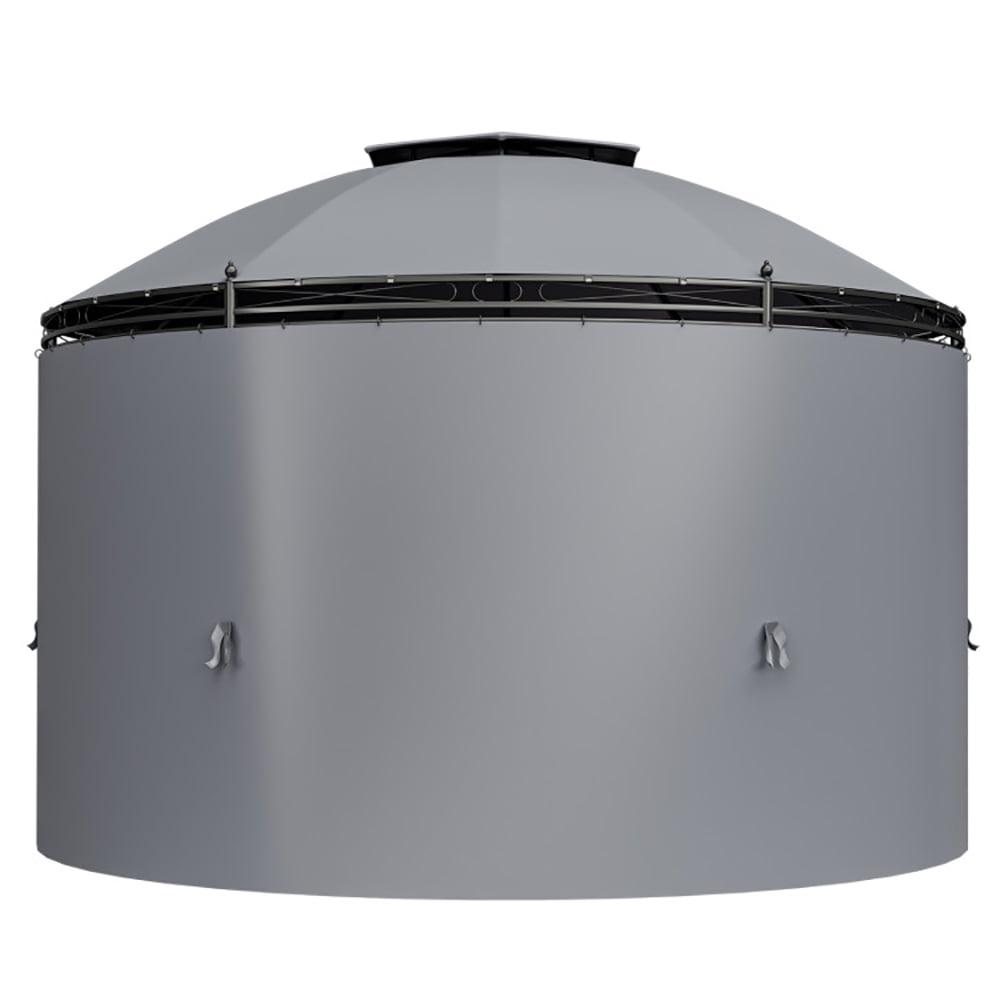 Aimee Lii 11.5 ft Outdoor Patio Round Dome Gazebo Canopy Shelter with Double Roof Steel, Backyard Canopy Gazebo for Party Wedding BBQ Events, Gray Aimee Lii 11.5 ft Outdoor Patio Round Dome Gazebo Canopy Shelter with Double Roof Steel, Backyard Canopy Gazebo for Party Wedding BBQ Events, Gray