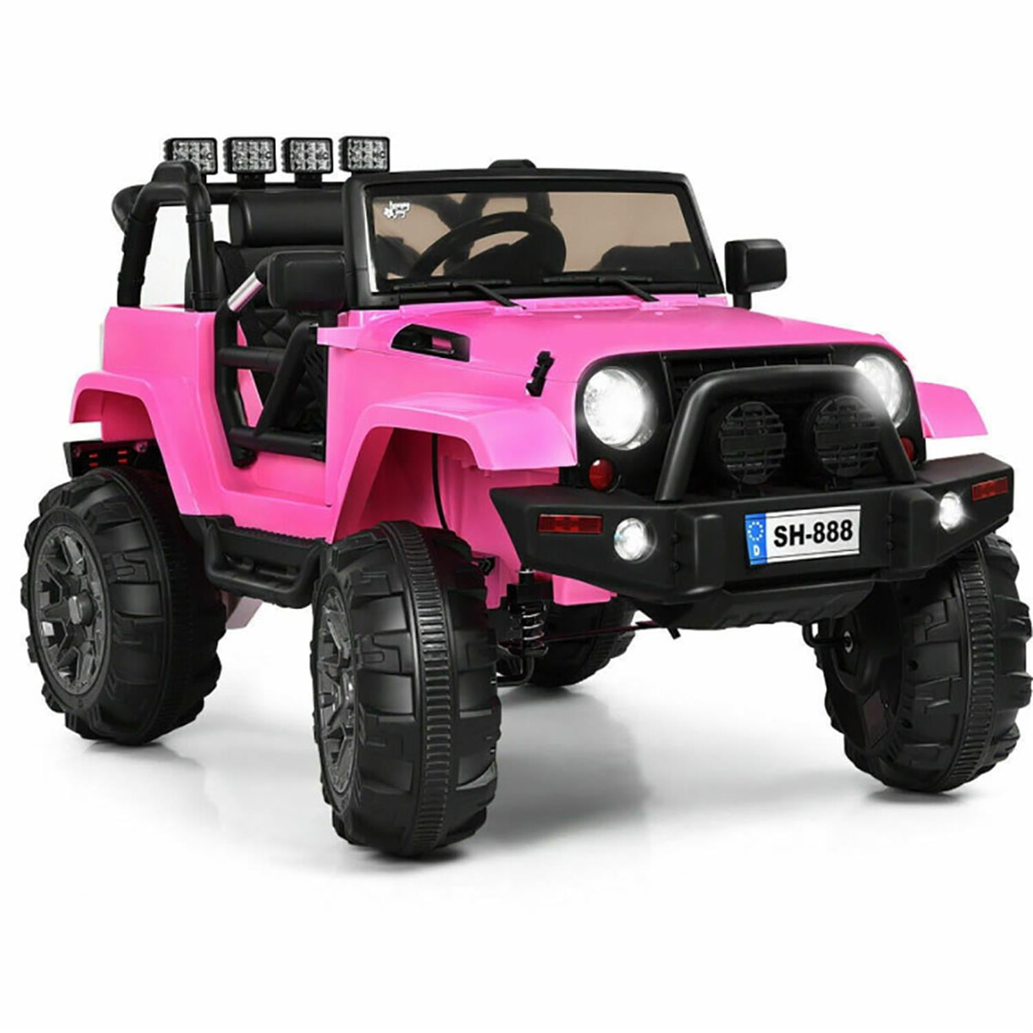 Aimee Lii 12V Kids Remote Control Riding Truck Car with LED Lights, Kids' Electric Vehicles, Pink