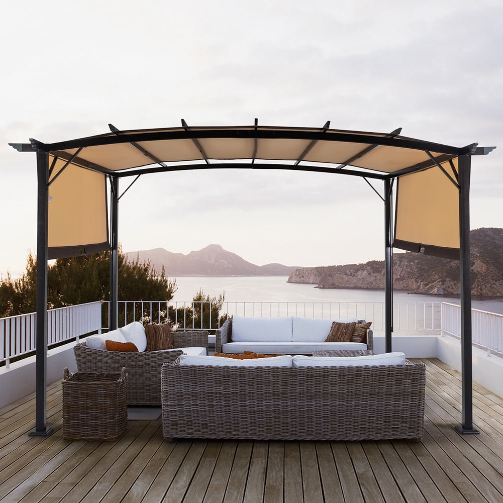 Aimee Lii 141"x111" Canopy Tent Awnings for Decks, Backyard Canopy Gazebo, Awnings for Patio Waterproof