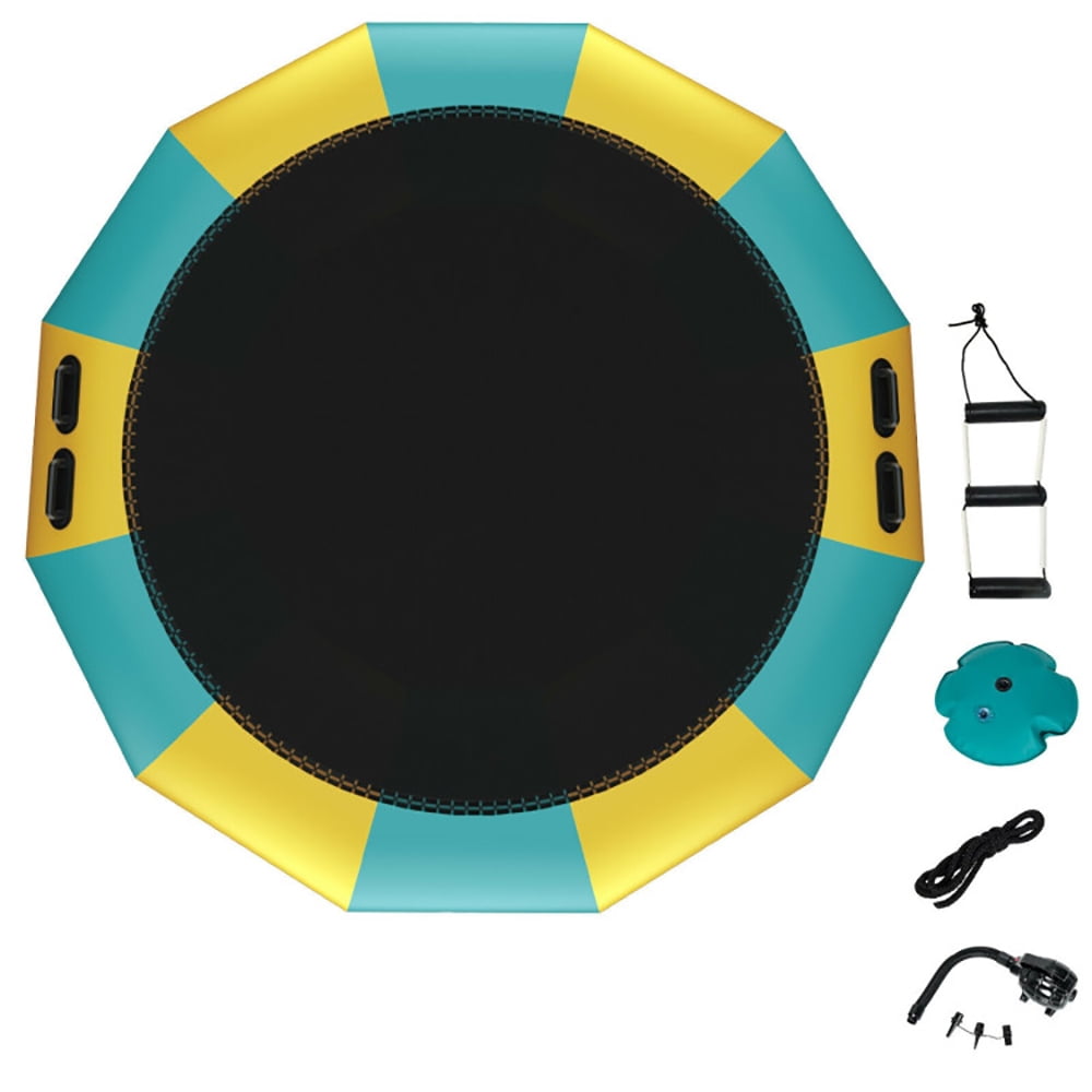 Aimee Lii 15 Feet Inflatable Splash Padded Water Bouncer Trampoline, Outdoor Trampoline for Kids, Yellow Aimee Lii 15 Feet Inflatable Splash Padded Water Bouncer Trampoline, Outdoor Trampoline for Kids, Yellow