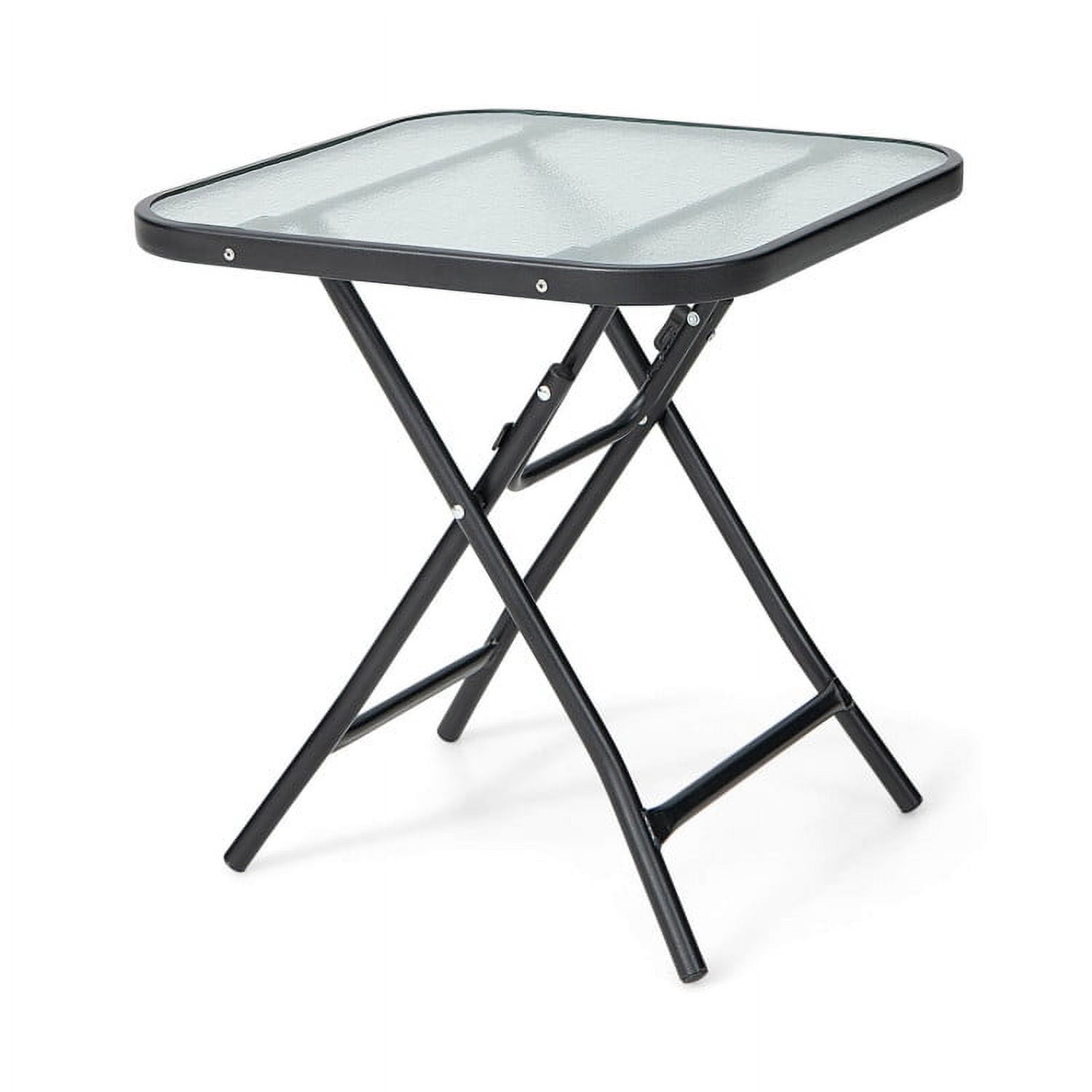 Aimee Lii 18" Square Patio Bistro Table with Rustproof Frame, Outdoor Patio Furniture