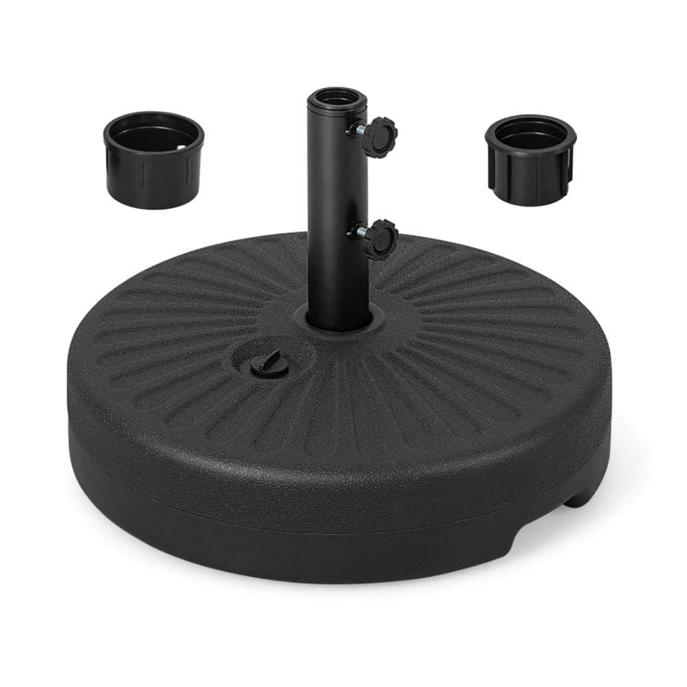 Aimee Lii 19.5 Inch Fillable Round Umbrella Base Stand for Yard Garden Poolside, Outdoor Umbrella Stand, Black