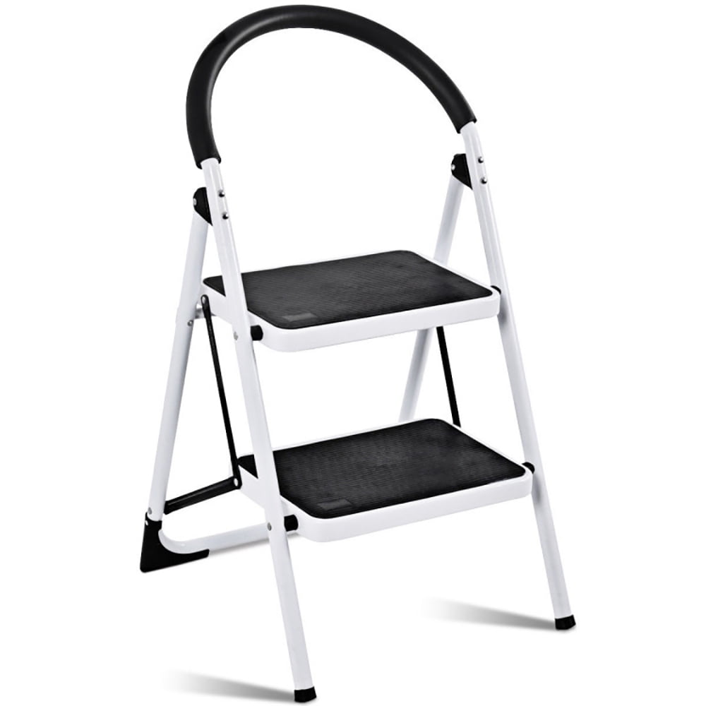 Aimee Lii 2.75 Feet Folding Step Stool with Iron Frame and Anti-Slip Pedals, Step Stool Foldable