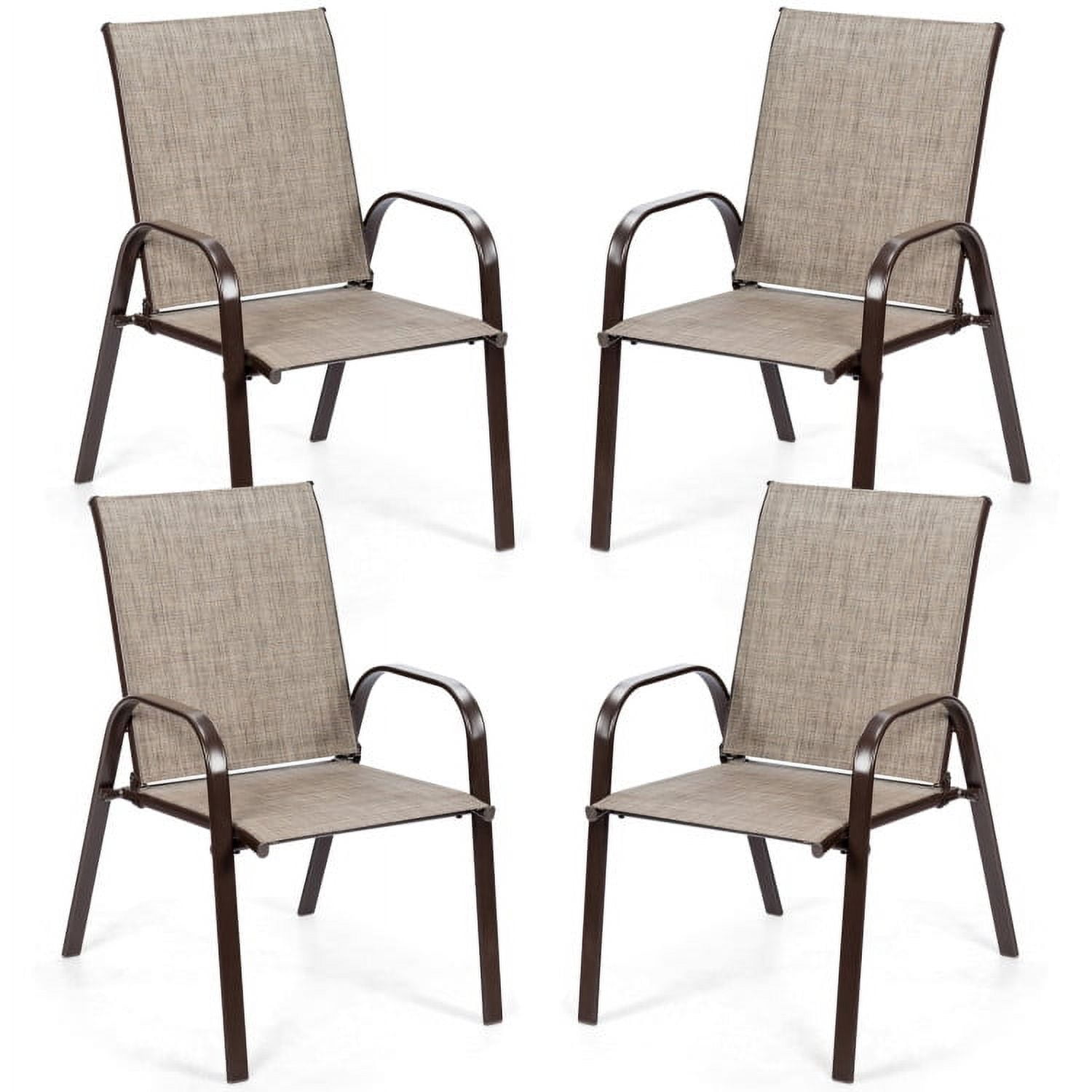 Aimee Lii 2 Pcs Patio Chairs Outdoor Dining Chair with Armrest, Outdoor Patio Set, Gray