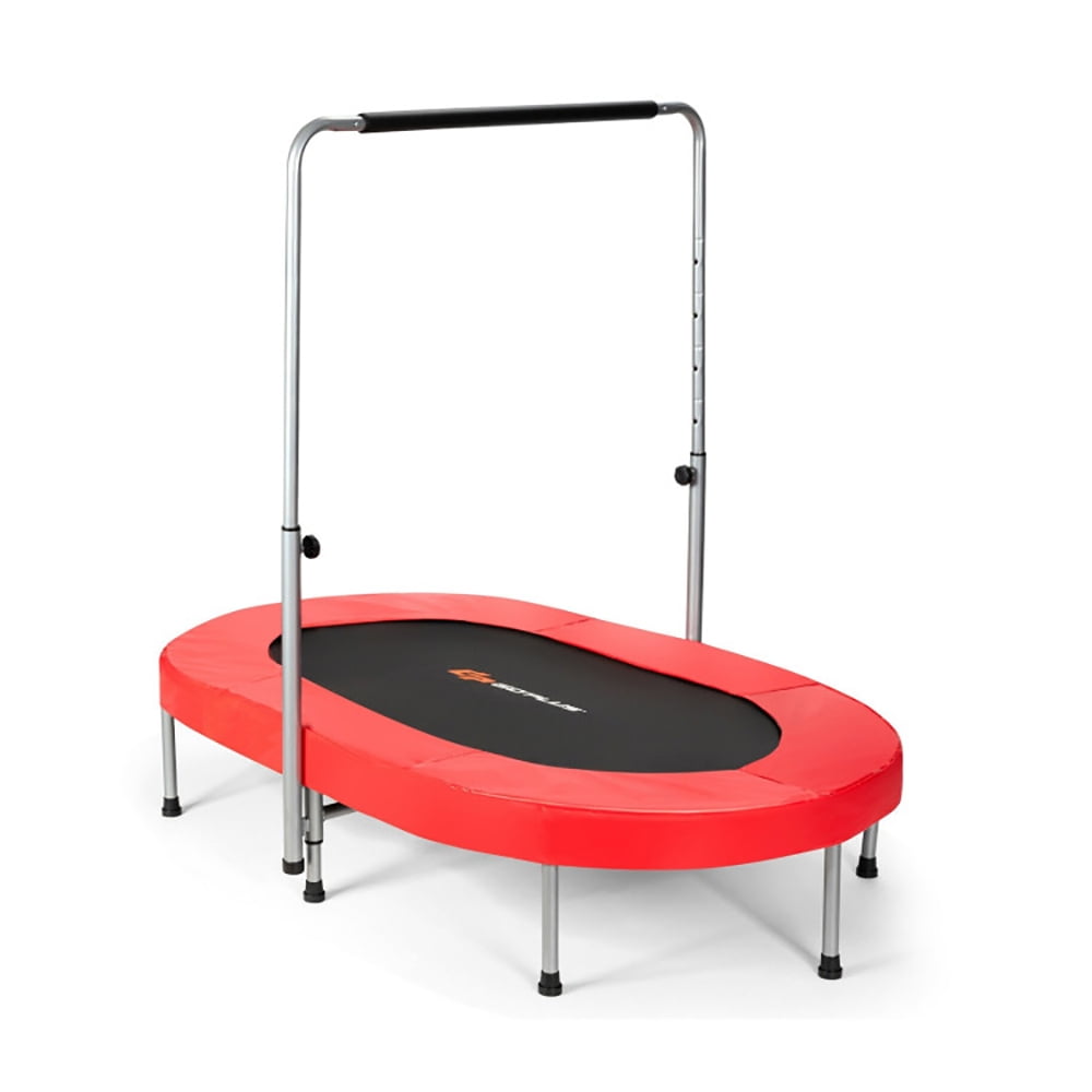 Aimee Lii 2-Person Foldable Mini Kids Fitness Rebounder Trampoline, Outdoor Kids Trampoline, Red