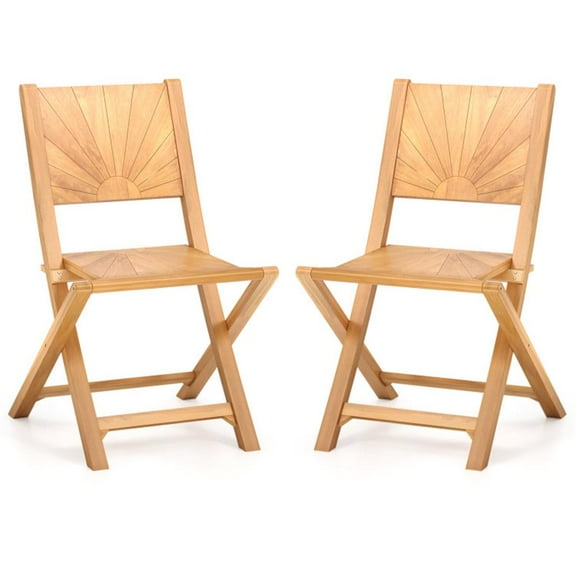 Aimee Lii 2 Pieces Folding Patio Chairs with Inclined Backrest, Furniture for Outdoor Patio Garden Backyard Pool Deck