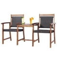 thumbnail image 1 of Aimee Lii 2-Seat Patio Rattan Acacia Wood Chair with Coffee Table, Modern Patio Furniture, 1 of 7