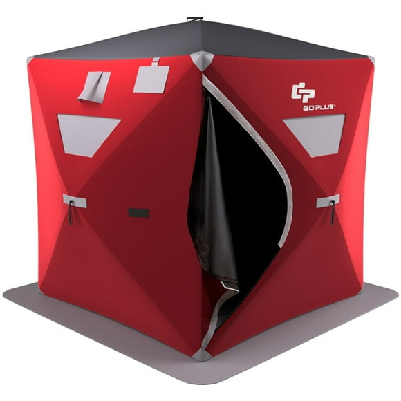 Aimee Lii 2-person Portable Ice Shelter Fishing Tent with Bag, Tent for Outdoor Campsites, Red