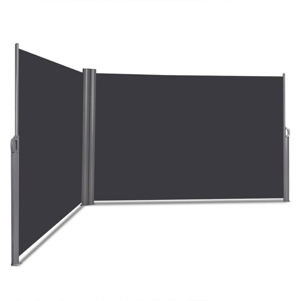 Aimee Lii 237 x 63 Inch Patio Retractable Double Folding Side Awning Screen Divider for Patio, Backyard Aimee Lii 237 x 63 Inch Patio Retractable Double Folding Side Awning Screen Divider for Patio, Backyard
