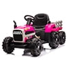 Aimee Lii 24V Battery Powered Electric Tractor Toy with Remote Control, USB, MP3, Bluetooth, Safety Belt, Ride on Tractor with Trailer, Three Speed Adjustable, Red Aimee Lii 24V Battery Powered Electric Tractor Toy with Remote Control, USB, MP3, Bluetooth, Safety Belt, Ride on Tractor with Trailer, Three Speed Adjustable, Red
