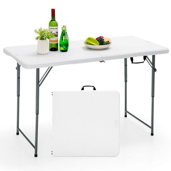 Aimee Lii 3-Level Height Adjustable Folding Table, Camp Tables PorTable Foldable