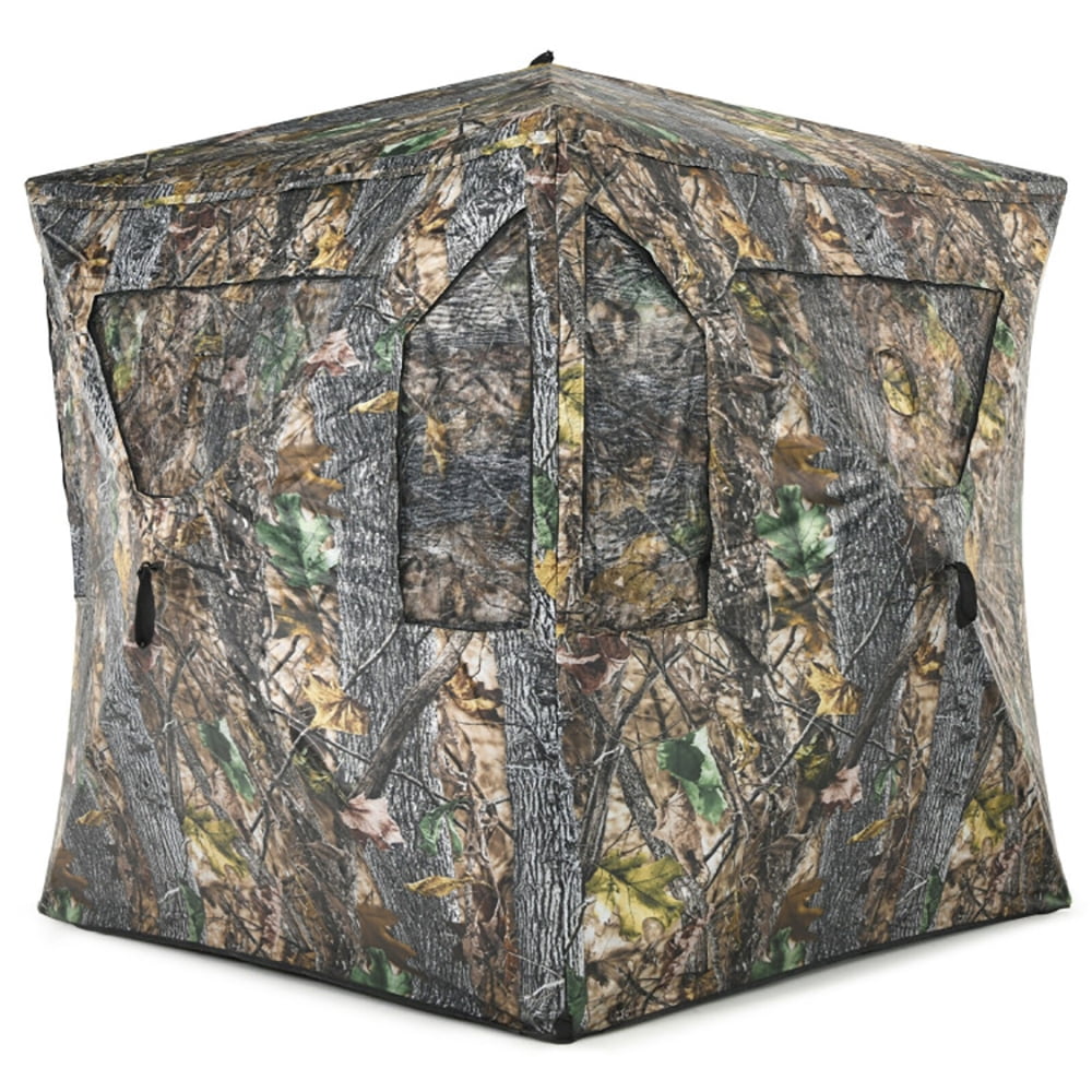 Aimee Lii 3 Person Portable Pop-Up Ground Tent with Gun Ports and Carrying Bag, Outdoor Camping Hiking Tent