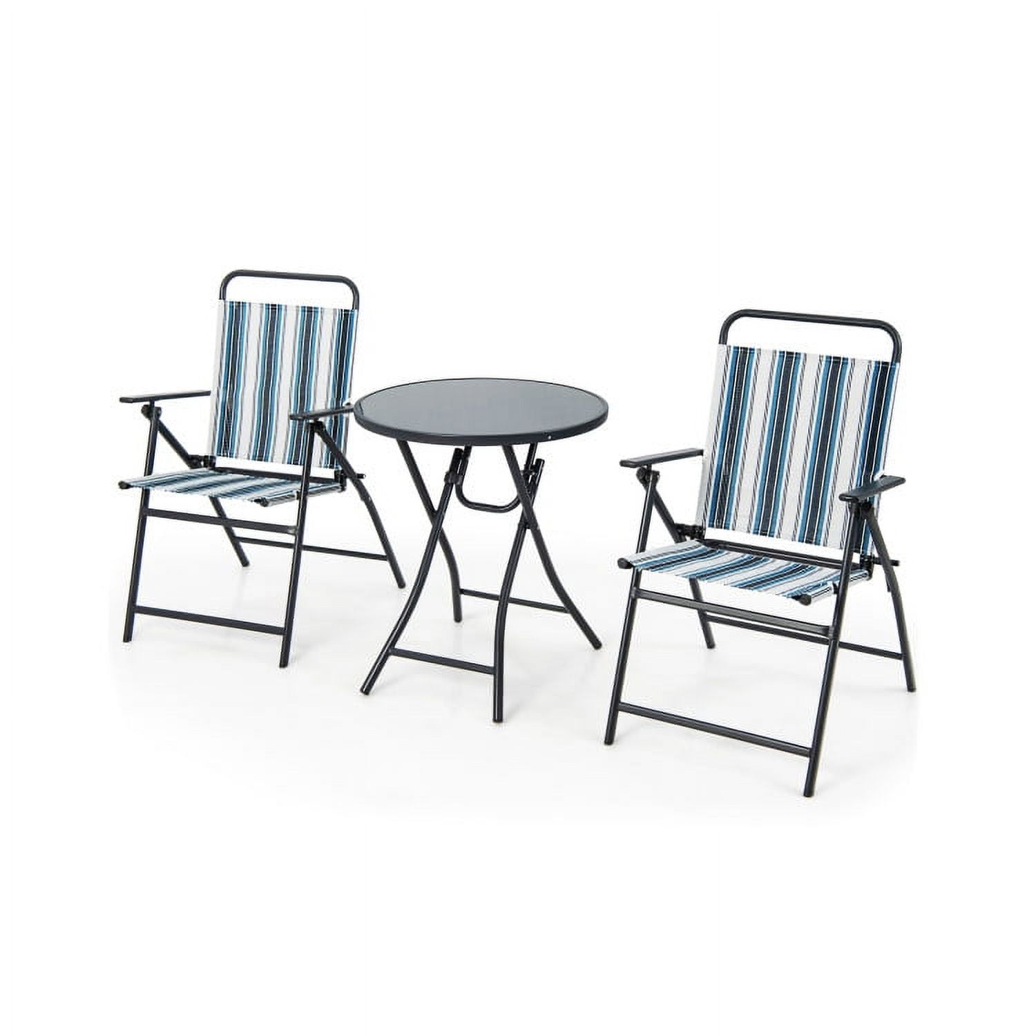 Aimee Lii 3 Pieces Outdoor Folding Chair Set Portable Folding Chair Set, Outdoor Patio Furniture Aimee Lii 3 Pieces Outdoor Folding Chair Set Portable Folding Chair Set, Outdoor Patio Furniture