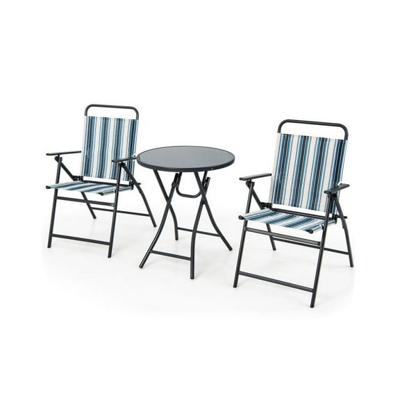Aimee Lii 3 Pieces Outdoor Folding Chair Set Portable Folding Chair Set, Outdoor Patio Furniture