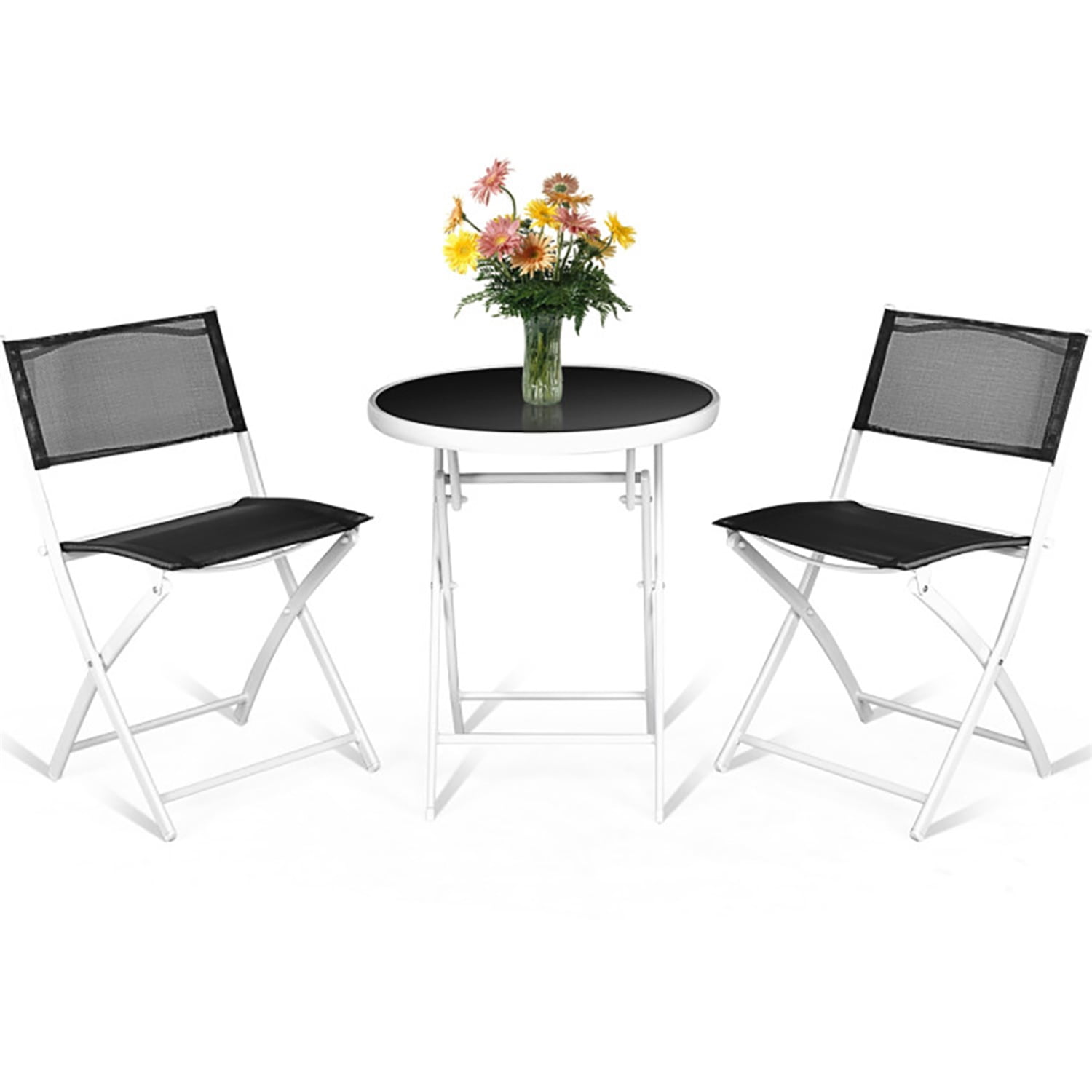 Aimee Lii 3 Pieces Patio Folding Bistro Set for Balcony or Outdoor Space, Wicker Patio Furniture Aimee Lii 3 Pieces Patio Folding Bistro Set for Balcony or Outdoor Space, Wicker Patio Furniture
