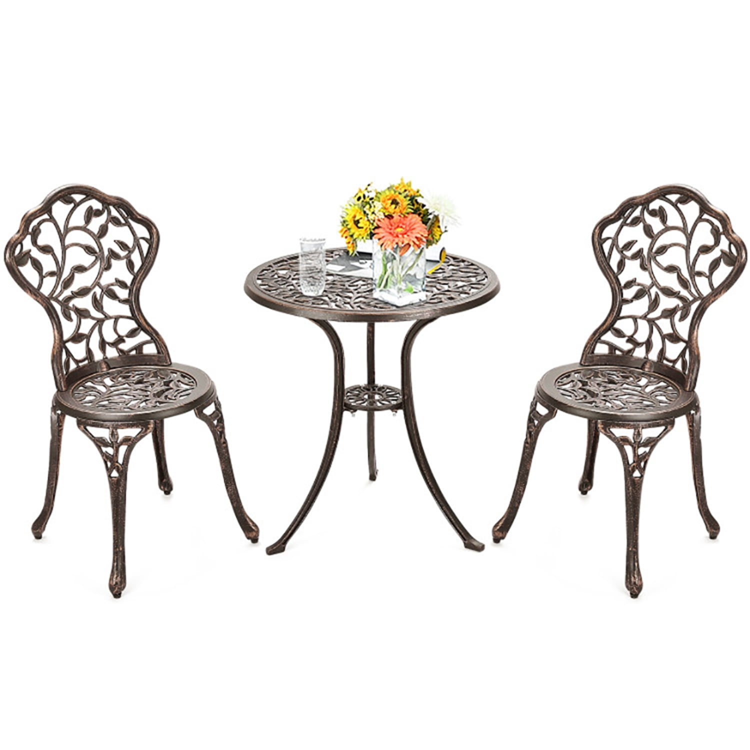 Aimee Lii 3 Pieces Patio Furniture Set with Glass Top Coffee Table, Outdoor Patio Set Aimee Lii 3 Pieces Patio Furniture Set with Glass Top Coffee Table, Outdoor Patio Set