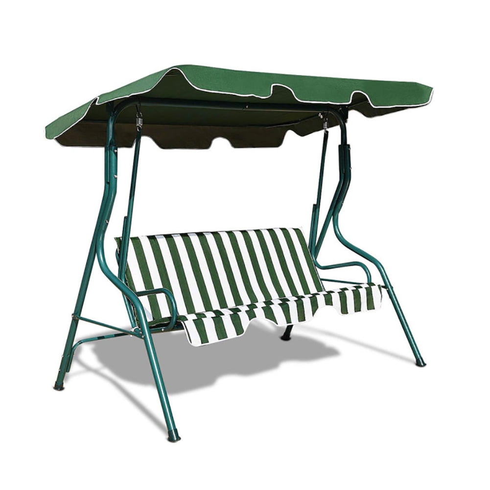 Aimee Lii 3 Seats Patio Canopy Swing, Swing Chair Outdoor, Green Aimee Lii 3 Seats Patio Canopy Swing, Swing Chair Outdoor, Green