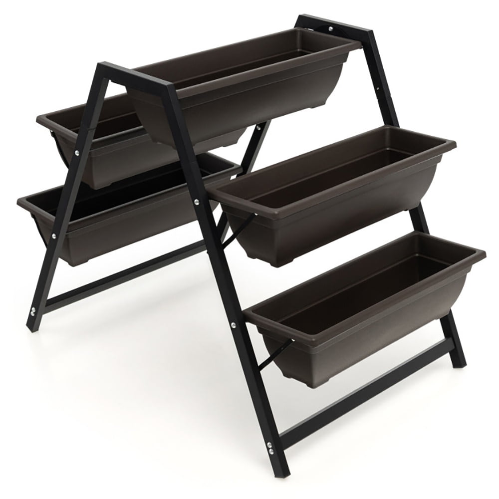 Aimee Lii 3-Tier Vertical Raised Garden Bed with 5 Plant Boxes, Vertical Garden Planter Outdoor Aimee Lii 3-Tier Vertical Raised Garden Bed with 5 Plant Boxes, Vertical Garden Planter Outdoor