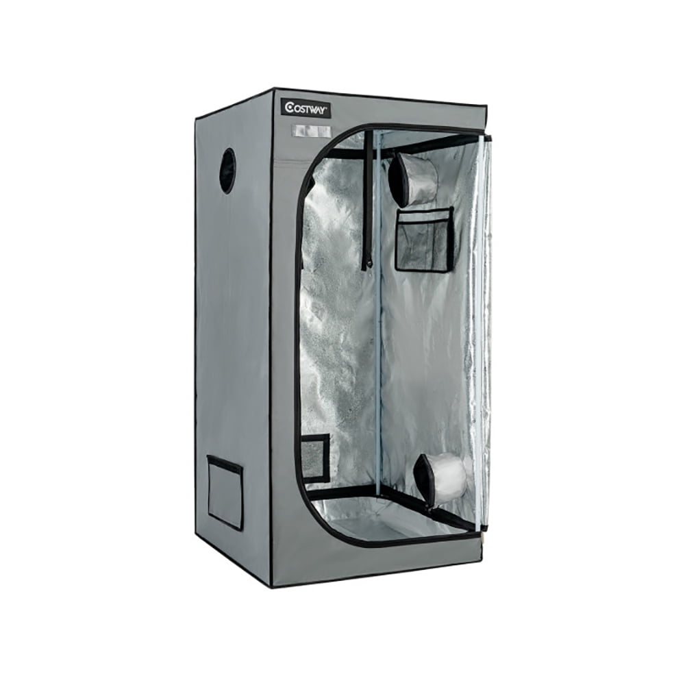 Aimee Lii 32 x 32 x 63 Inch Mylar Hydroponic Grow Tent with Observation Window and Floor Tray, Plant Tent, Smell Proof Grow Tent, Gray Aimee Lii 32 x 32 x 63 Inch Mylar Hydroponic Grow Tent with Observation Window and Floor Tray, Plant Tent, Smell Proof Grow Tent, Gray